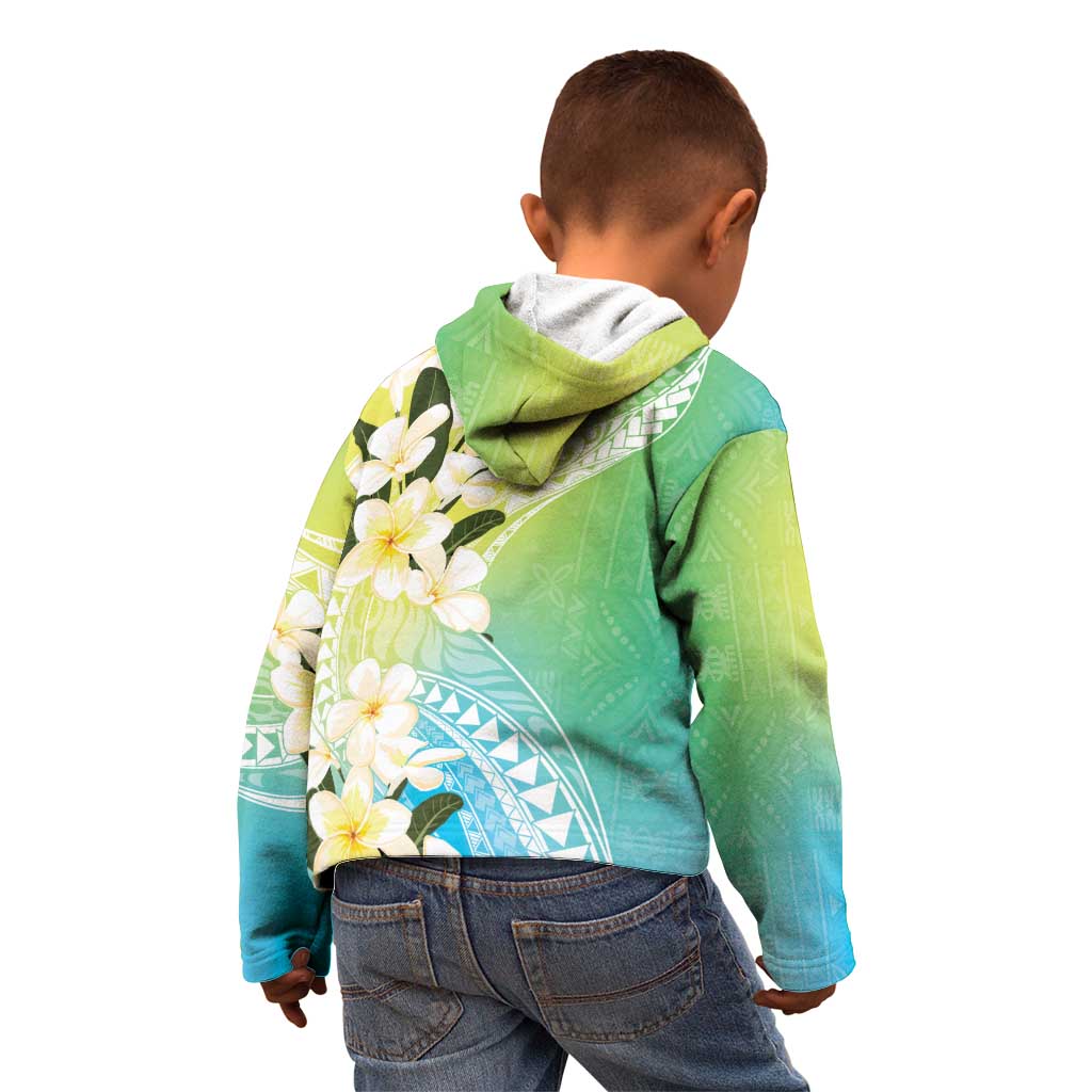Aloha Hawaii Festive Kid Hoodie Frangipani Lace Classic - Summer Vibes LT7 - Polynesian Pride