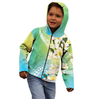 Aloha Hawaii Festive Kid Hoodie Frangipani Lace Classic - Summer Vibes LT7 - Polynesian Pride
