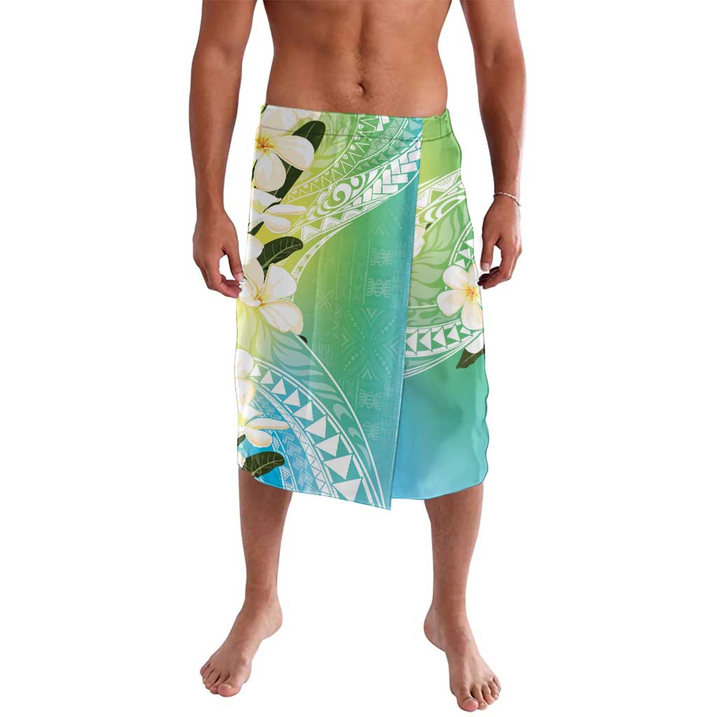 Aloha Hawaii Festive Lavalava Frangipani Lace Classic - Summer Vibes LT7 Blue Green - Polynesian Pride