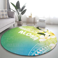 Aloha Hawaii Festive Round Carpet Frangipani Lace Classic - Summer Vibes LT7 - Polynesian Pride