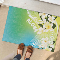 Aloha Hawaii Festive Rubber Doormat Frangipani Lace Classic - Summer Vibes LT7 - Polynesian Pride