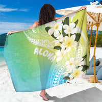 Aloha Hawaii Festive Sarong Frangipani Lace Classic - Summer Vibes LT7 One Size 44 x 66 inches Blue Green - Polynesian Pride