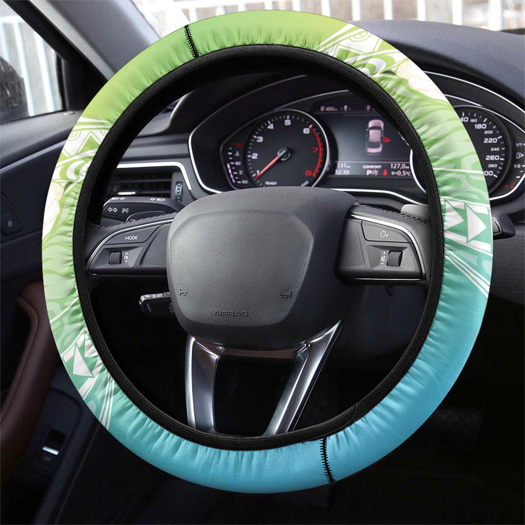 Aloha Hawaii Festive Steering Wheel Cover Frangipani Lace Classic - Summer Vibes LT7 - Polynesian Pride