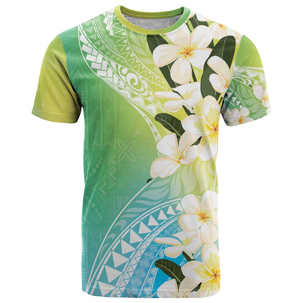 Aloha Hawaii Festive T Shirt Frangipani Lace Classic - Summer Vibes LT7 Blue Green - Polynesian Pride