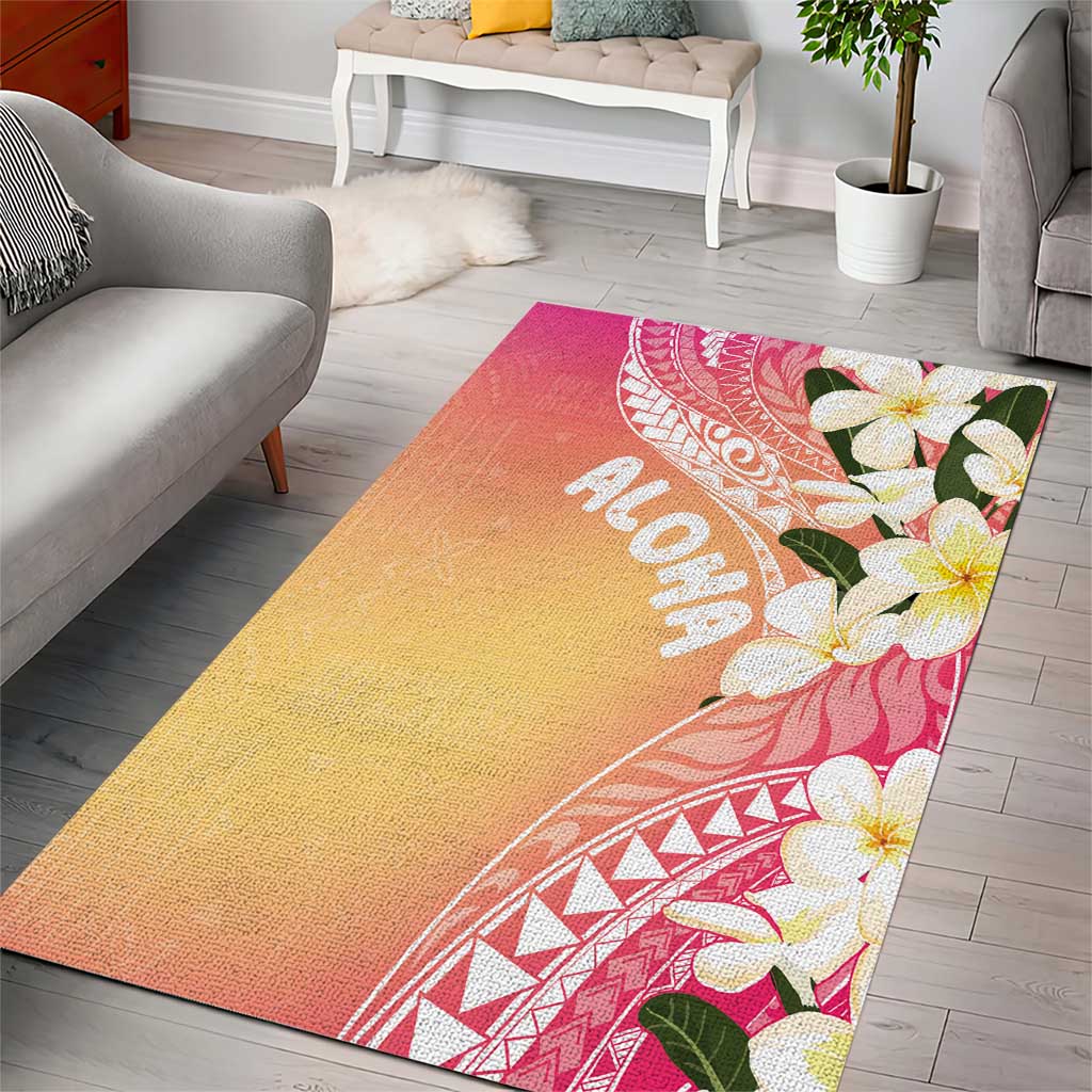 Aloha Hawaii Festive Area Rug Frangipani Lace Classic - Spring Vibes LT7 - Polynesian Pride