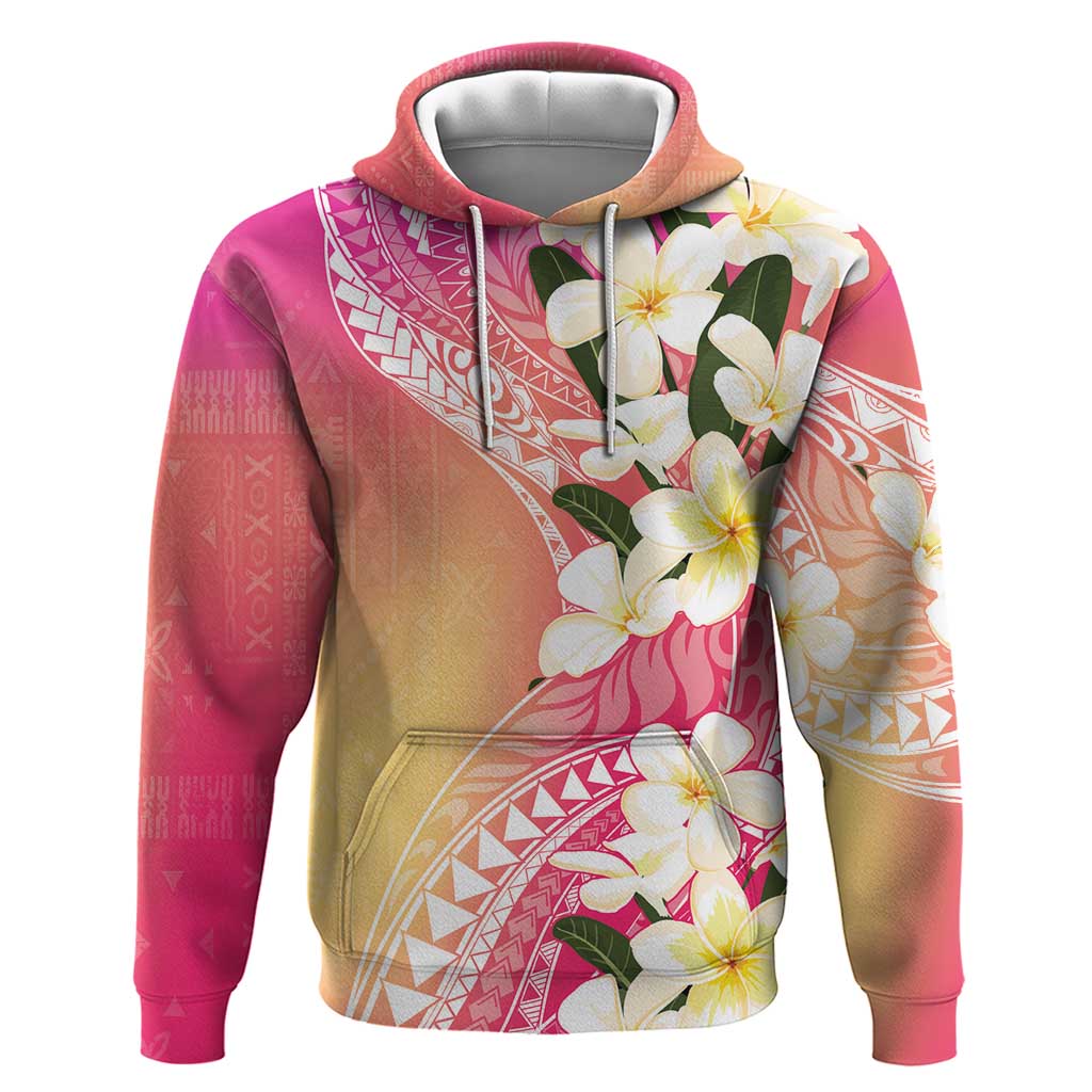 Aloha Hawaii Festive Hoodie Frangipani Lace Classic - Spring Vibes LT7 Pullover Hoodie Colorful - Polynesian Pride