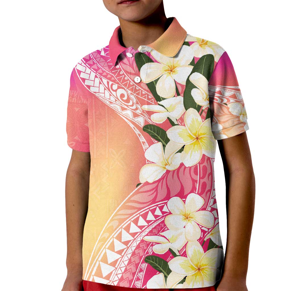 Aloha Hawaii Festive Kid Polo Shirt Frangipani Lace Classic - Spring Vibes LT7 Kid Colorful - Polynesian Pride