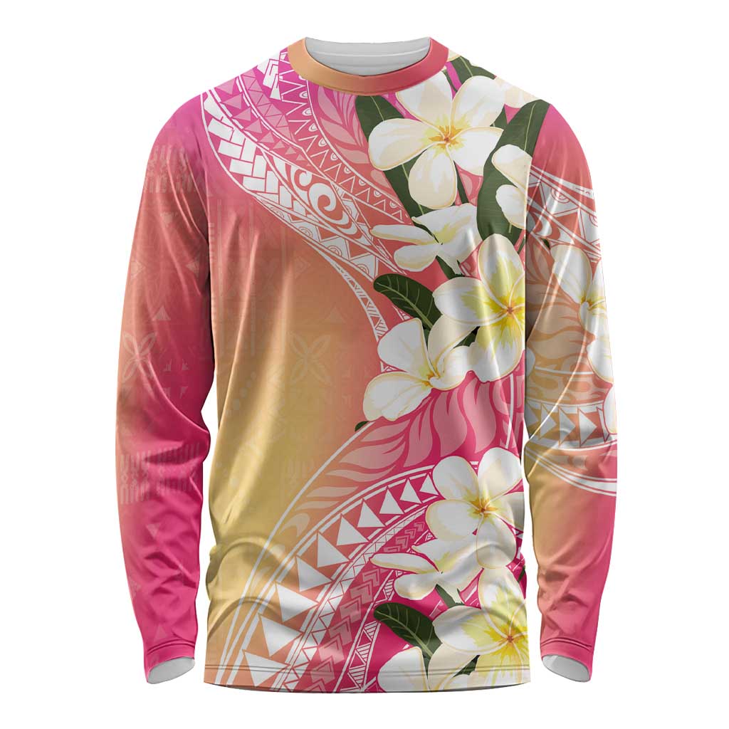 Aloha Hawaii Festive Long Sleeve Shirt Frangipani Lace Classic - Spring Vibes LT7 Unisex Colorful - Polynesian Pride