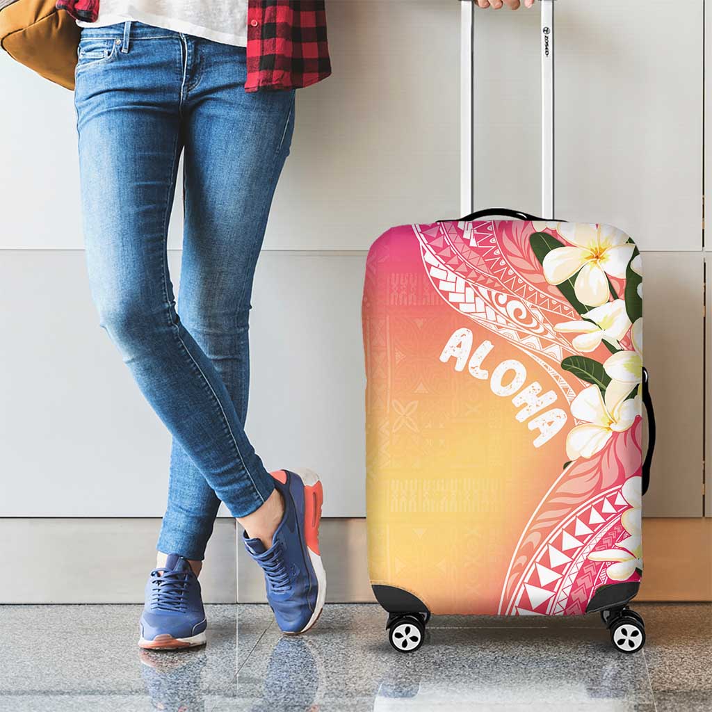 Aloha Hawaii Festive Luggage Cover Frangipani Lace Classic - Spring Vibes LT7 - Polynesian Pride