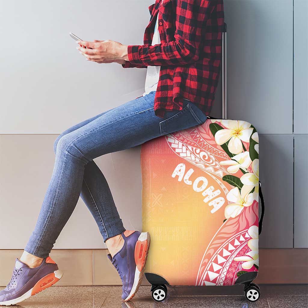 Aloha Hawaii Festive Luggage Cover Frangipani Lace Classic - Spring Vibes LT7 - Polynesian Pride