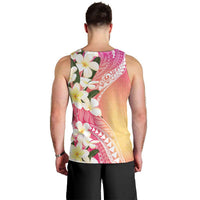 Aloha Hawaii Festive Men Tank Top Frangipani Lace Classic - Spring Vibes LT7 - Polynesian Pride