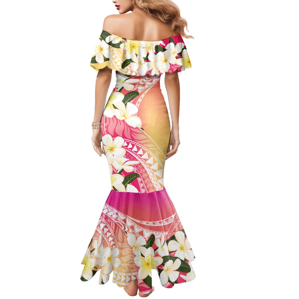 Aloha Hawaii Festive Mermaid Dress Frangipani Lace Classic - Spring Vibes LT7 - Polynesian Pride
