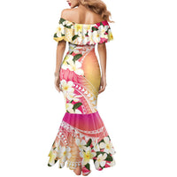 Aloha Hawaii Festive Mermaid Dress Frangipani Lace Classic - Spring Vibes LT7 - Polynesian Pride