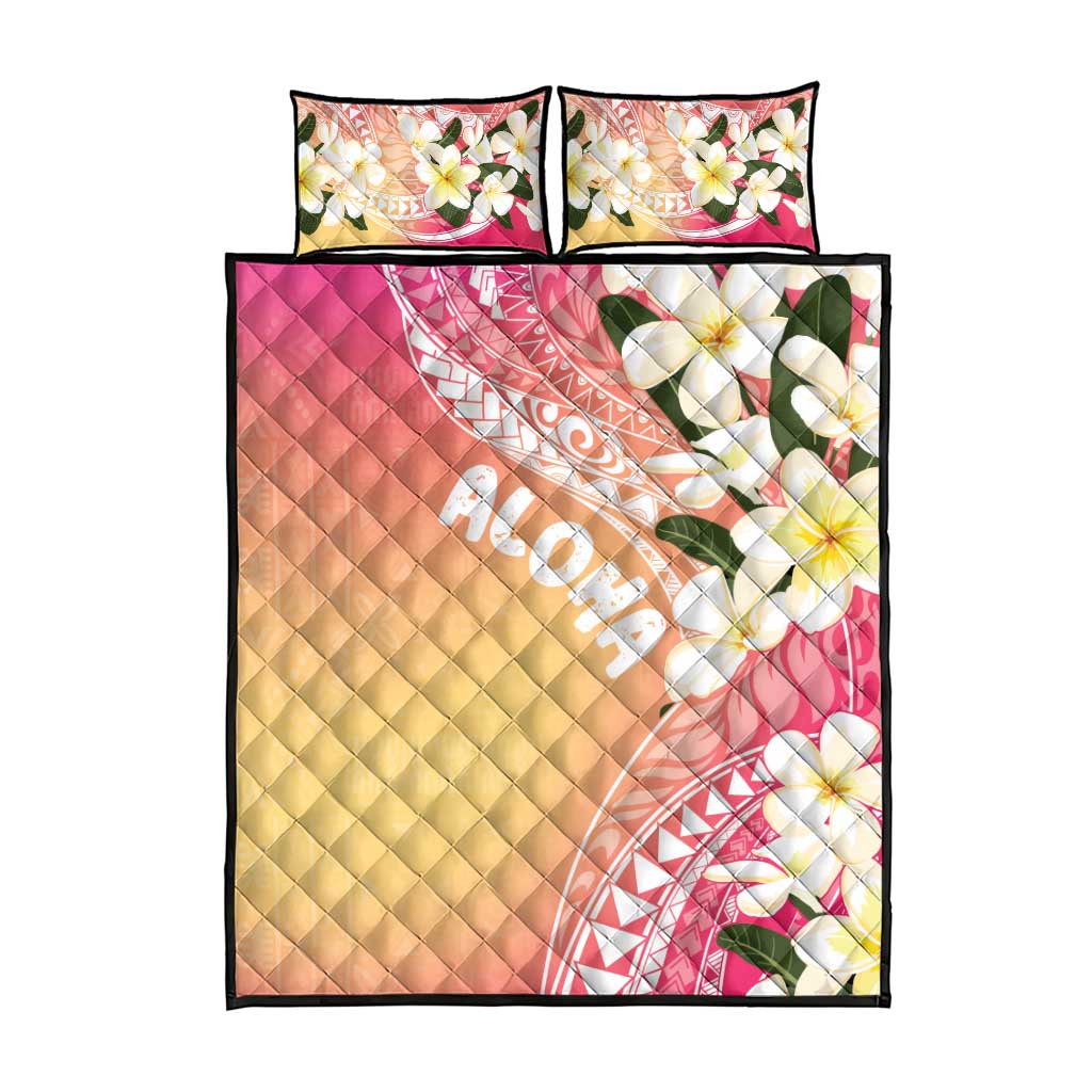 Aloha Hawaii Festive Quilt Bed Set Frangipani Lace Classic - Spring Vibes LT7 - Polynesian Pride