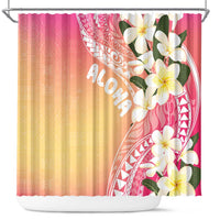 Aloha Hawaii Festive Shower Curtain Frangipani Lace Classic - Spring Vibes LT7 Colorful - Polynesian Pride
