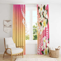 Aloha Hawaii Festive Window Curtain Frangipani Lace Classic - Spring Vibes LT7 - Polynesian Pride