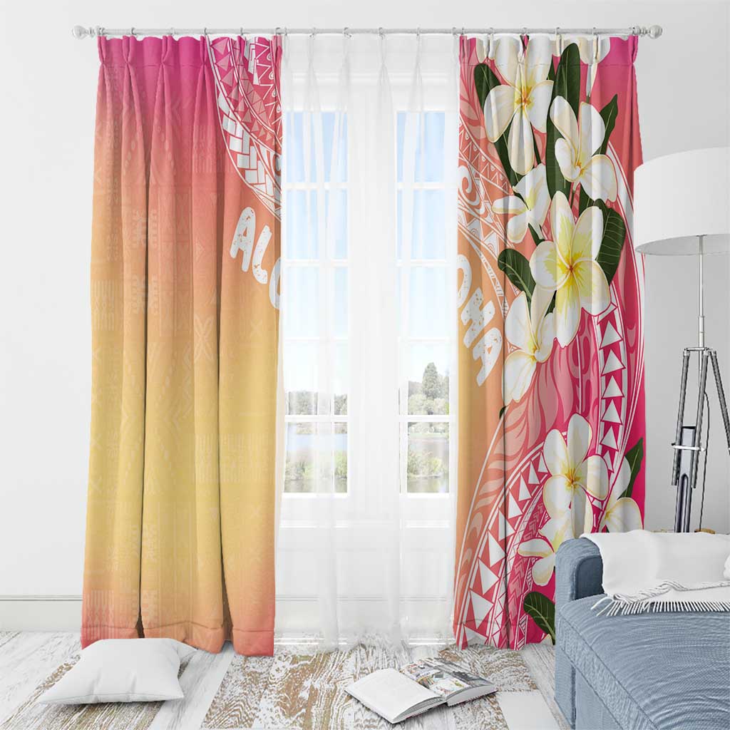 Aloha Hawaii Festive Window Curtain Frangipani Lace Classic - Spring Vibes LT7 - Polynesian Pride