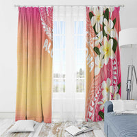 Aloha Hawaii Festive Window Curtain Frangipani Lace Classic - Spring Vibes LT7 - Polynesian Pride