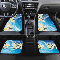 Aloha Hawaii Festive Car Mats Frangipani Lace Classic - Oceanic LT7 Set 4pcs Navy - Polynesian Pride