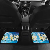 Aloha Hawaii Festive Car Mats Frangipani Lace Classic - Oceanic LT7 Set 2pcs - Back Navy - Polynesian Pride