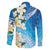 Aloha Hawaii Festive Family Matching Long Sleeve Bodycon Dress and Hawaiian Shirt Frangipani Lace Classic - Oceanic