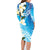 Aloha Hawaii Festive Family Matching Long Sleeve Bodycon Dress and Hawaiian Shirt Frangipani Lace Classic - Oceanic