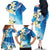 Aloha Hawaii Festive Family Matching Off The Shoulder Long Sleeve Dress and Hawaiian Shirt Frangipani Lace Classic - Oceanic