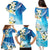 Aloha Hawaii Festive Family Matching Puletasi and Hawaiian Shirt Frangipani Lace Classic - Oceanic