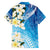 Aloha Hawaii Festive Family Matching Puletasi and Hawaiian Shirt Frangipani Lace Classic - Oceanic