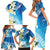 Aloha Hawaii Festive Family Matching Short Sleeve Bodycon Dress and Hawaiian Shirt Frangipani Lace Classic - Oceanic