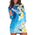 Aloha Hawaii Festive Hoodie Dress Frangipani Lace Classic - Oceanic