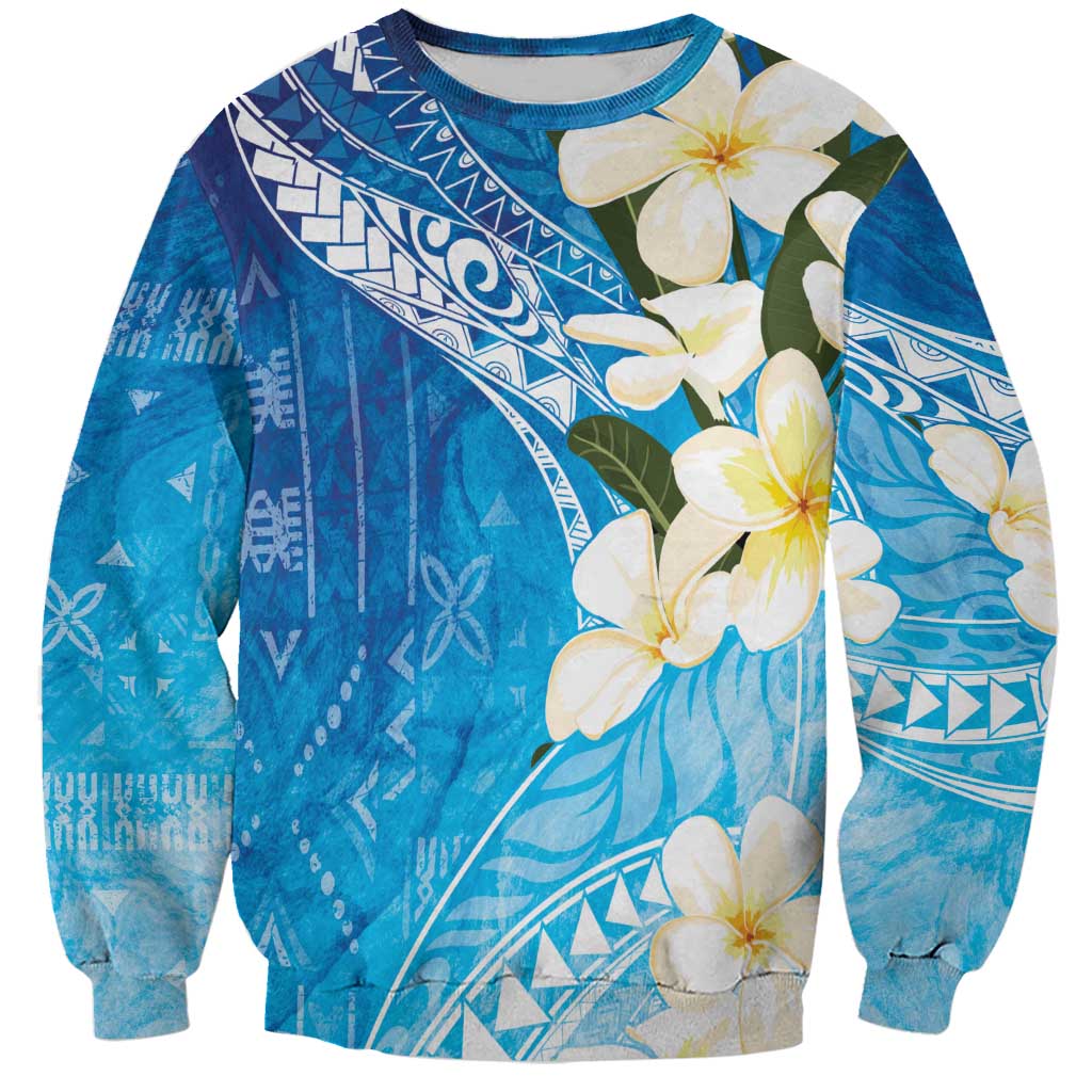 Aloha Hawaii Festive Sweatshirt Frangipani Lace Classic - Oceanic LT7 Unisex Navy - Polynesian Pride