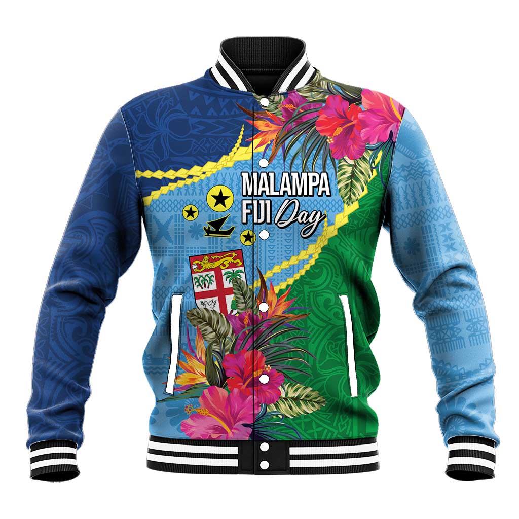 Personalized Malampa Fiji Day Together We Grow Baseball Jacket Special Tapa Mix LT7 Unisex Colorful - Polynesian Pride