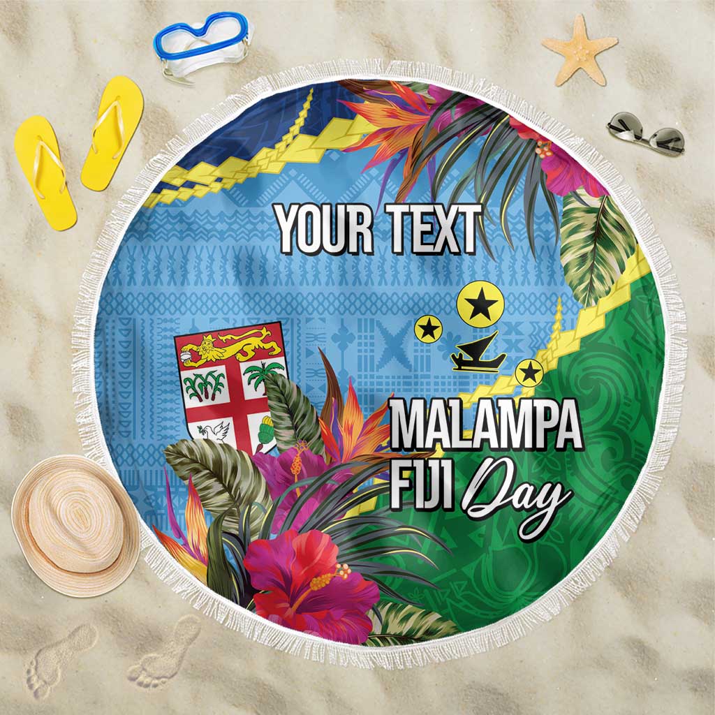 Personalized Malampa Fiji Day Together We Grow Beach Blanket Special Tapa Mix LT7 One Size 150cm Colorful - Polynesian Pride