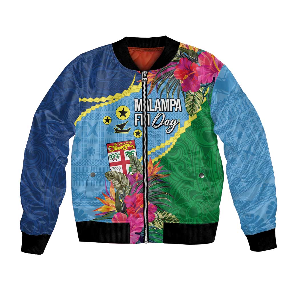 Personalized Malampa Fiji Day Together We Grow Bomber Jacket Special Tapa Mix LT7 Unisex Colorful - Polynesian Pride