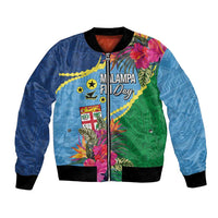 Personalized Malampa Fiji Day Together We Grow Bomber Jacket Special Tapa Mix LT7 Unisex Colorful - Polynesian Pride