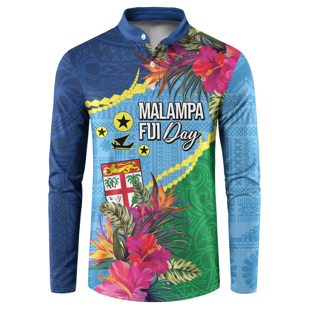 Personalized Malampa Fiji Day Together We Grow Button Sweatshirt Special Tapa Mix LT7 Colorful - Polynesian Pride