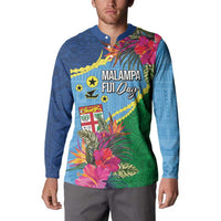 Personalized Malampa Fiji Day Together We Grow Button Sweatshirt Special Tapa Mix LT7 - Polynesian Pride