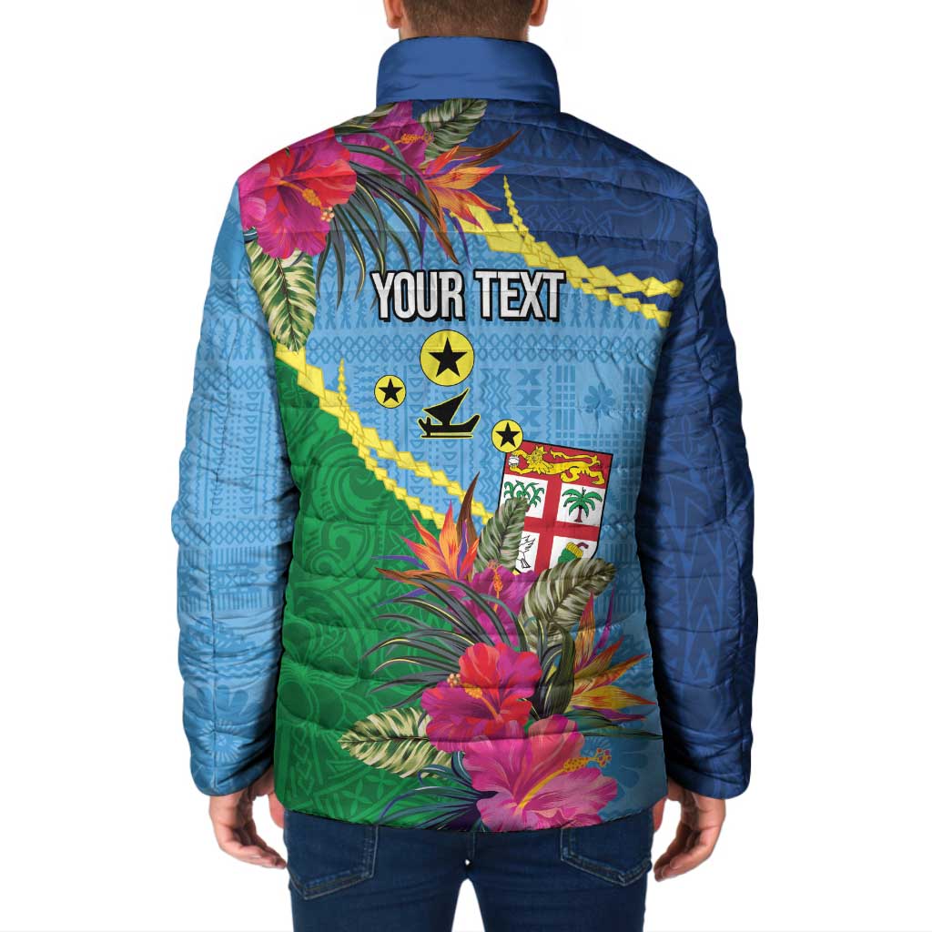 Personalized Malampa Fiji Day Together We Grow Padded Jacket Special Tapa Mix LT7 - Polynesian Pride