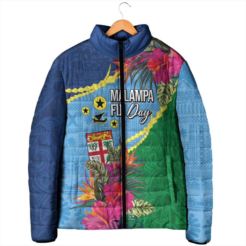 Personalized Malampa Fiji Day Together We Grow Padded Jacket Special Tapa Mix LT7 - Polynesian Pride