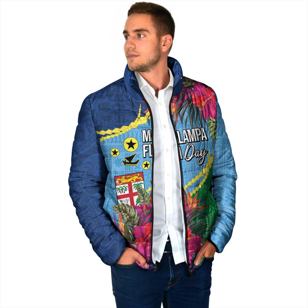 Personalized Malampa Fiji Day Together We Grow Padded Jacket Special Tapa Mix LT7 - Polynesian Pride