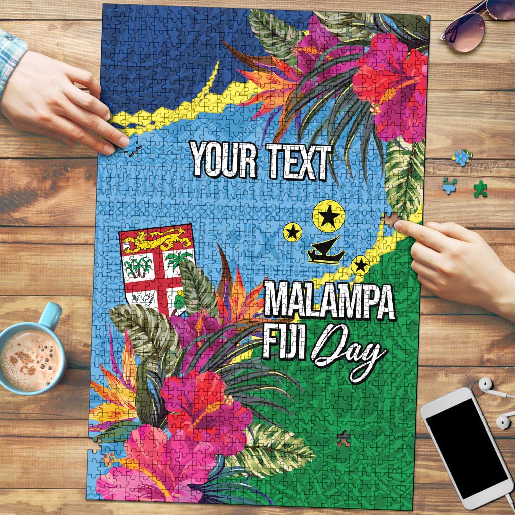 Personalized Malampa Fiji Day Together We Grow Puzzle Special Tapa Mix LT7 Colorful - Polynesian Pride