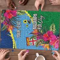 Personalized Malampa Fiji Day Together We Grow Puzzle Special Tapa Mix LT7 - Polynesian Pride