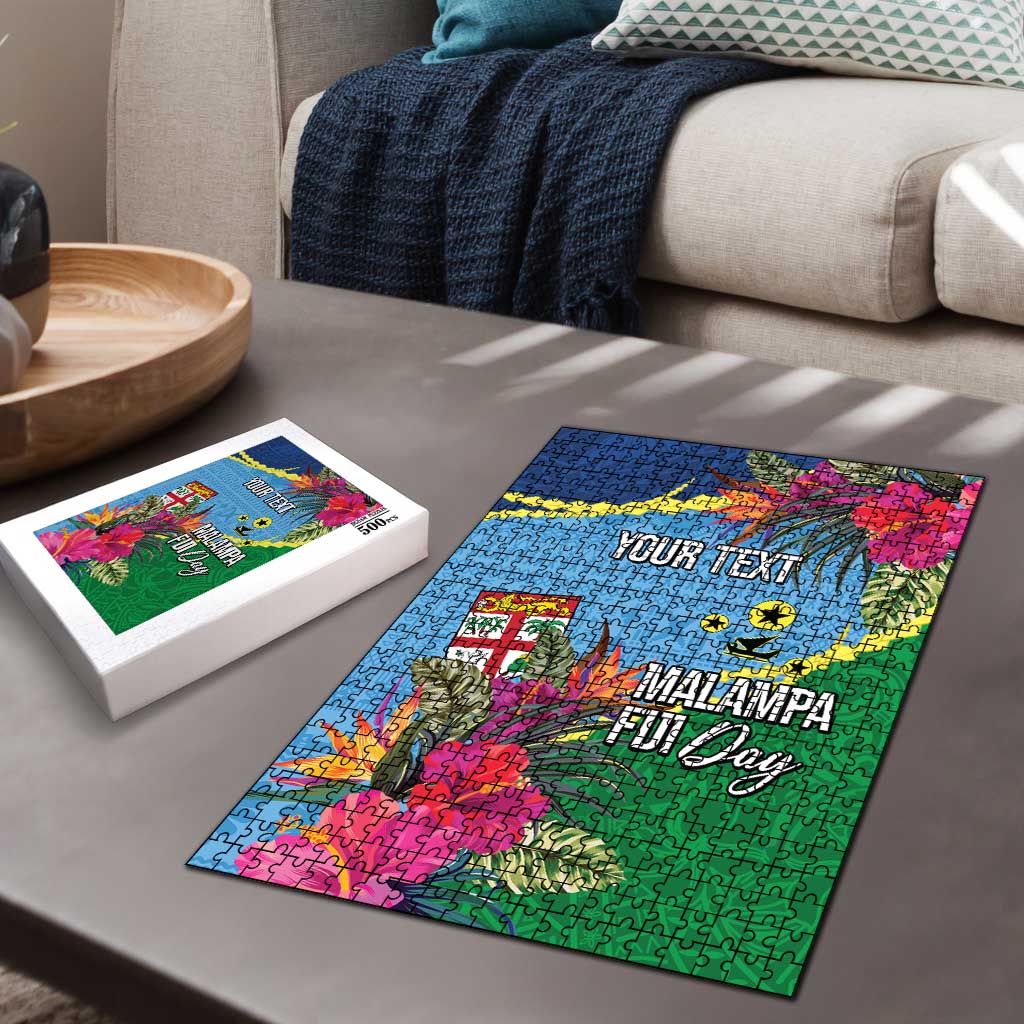 Personalized Malampa Fiji Day Together We Grow Puzzle Special Tapa Mix LT7 - Polynesian Pride