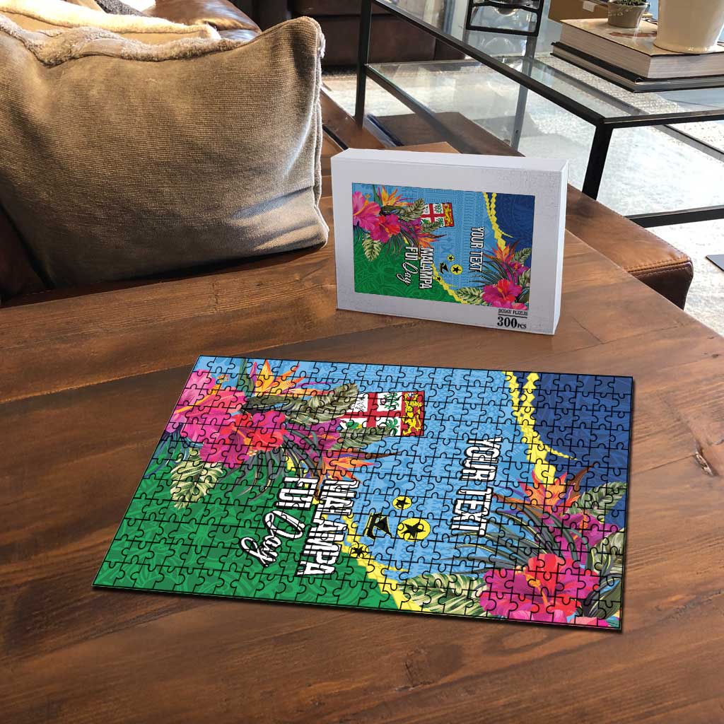 Personalized Malampa Fiji Day Together We Grow Puzzle Special Tapa Mix LT7 - Polynesian Pride