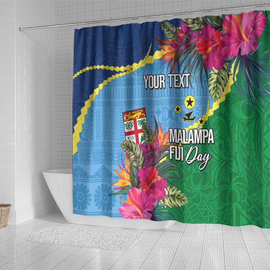 Personalized Malampa Fiji Day Together We Grow Shower Curtain Special Tapa Mix LT7 - Polynesian Pride