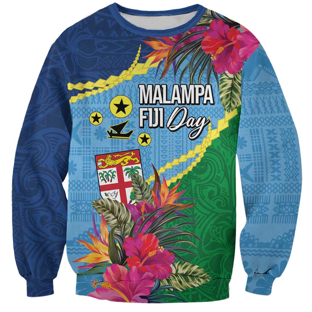 Personalized Malampa Fiji Day Together We Grow Sweatshirt Special Tapa Mix LT7 Unisex Colorful - Polynesian Pride