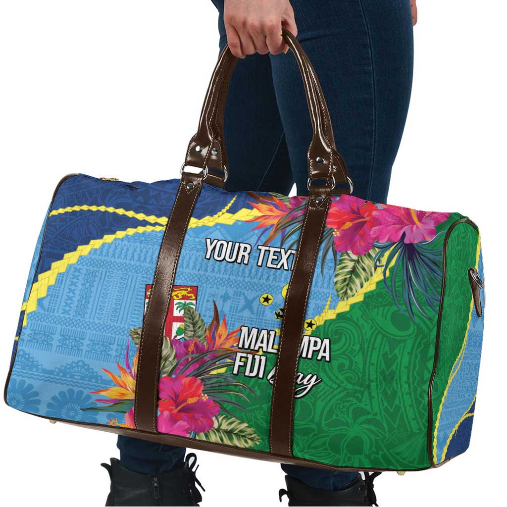 Personalized Malampa Fiji Day Together We Grow Travel Bag Special Tapa Mix LT7 - Polynesian Pride