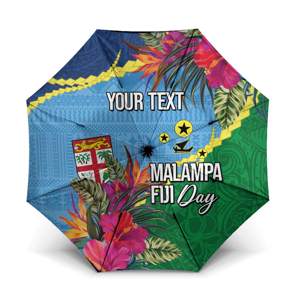 Personalized Malampa Fiji Day Together We Grow Umbrella Special Tapa Mix LT7 One Size Folded 11.42 inch Opened Diameter 37.4 inch Colorful - Polynesian Pride