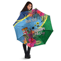 Personalized Malampa Fiji Day Together We Grow Umbrella Special Tapa Mix LT7 - Polynesian Pride